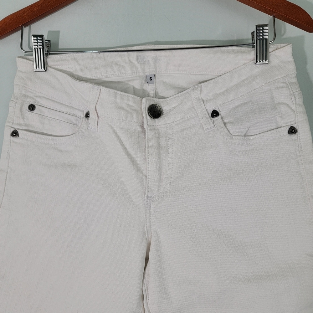 Kut from the Kloth White Denim Jean Shorts - Picture 3 of 10